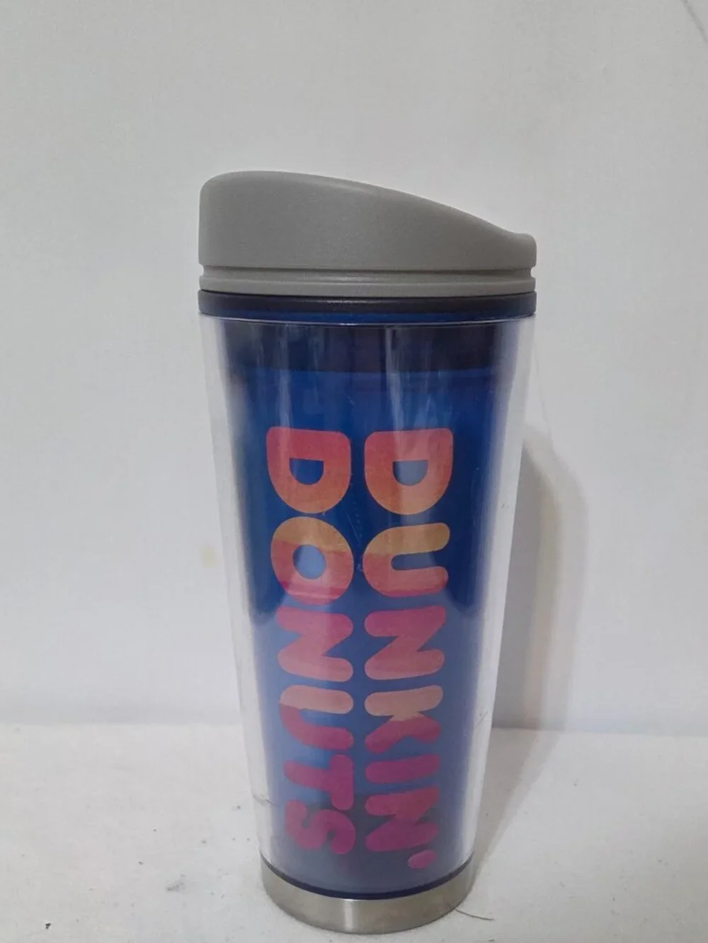 2018 Dunkin Donuts 16 oz acrylic travel mug/tumbler Blue Collection
